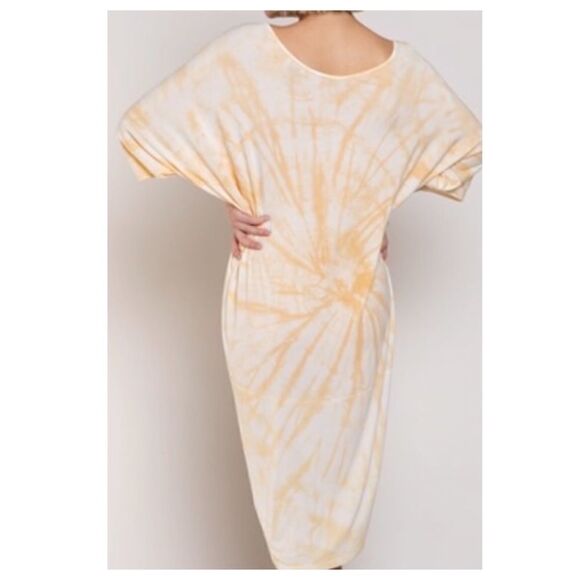 Tie Dye Dolman high low knitTunic Top - Picture 6 of 15